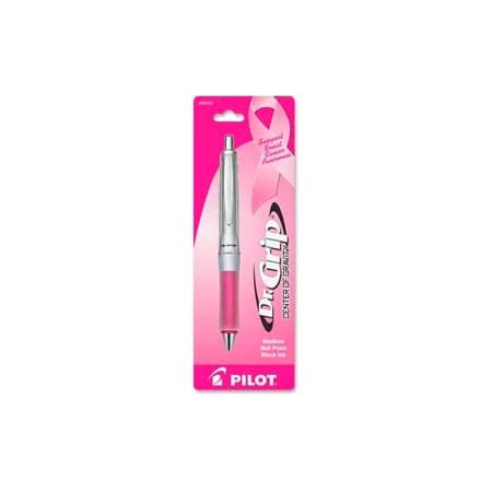 Pilot Pilot Dr. Grip Center of Gravity Ballpoint Retractable Pen, Black Ink, Pink Barrel 36192